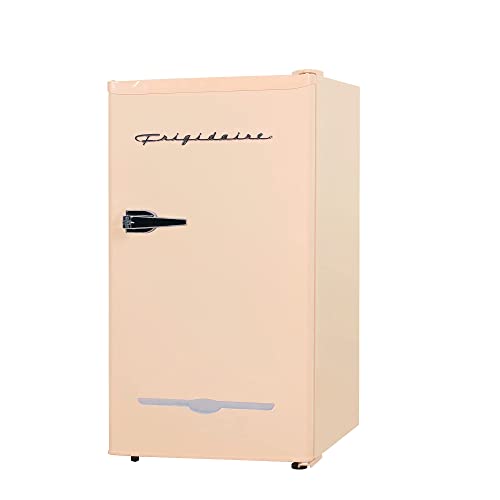 Frigidaire EFR376-CORAL Retro Bar Fridge Refrigerator with Side Bottle Opener 3.2 cu. Ft Coral
