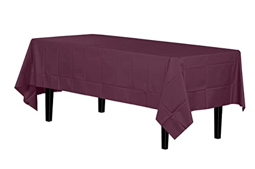 54x108in Plum Tablecloth 12-Pack
