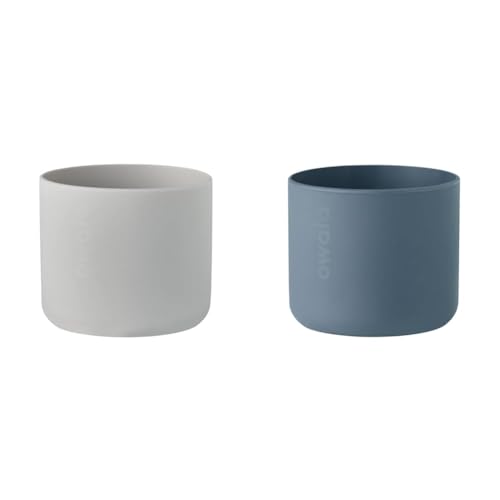 Owala 24 Oz Silicone Water Bottle Boots Anti-Slip Protective Sleeves for FreeSip or Flip Stainless Steel Water Bottles Grey and Blue