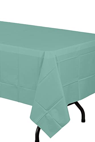 54x108in Plastic Tablecloths 12-Pack
