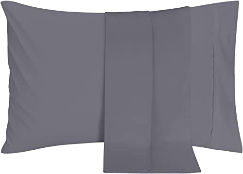 Utopia Bedding King Pillowcases 2-Pack - Grey, Soft Brushed Microfiber, Envelope Closure, Fade & Shrink Resistant