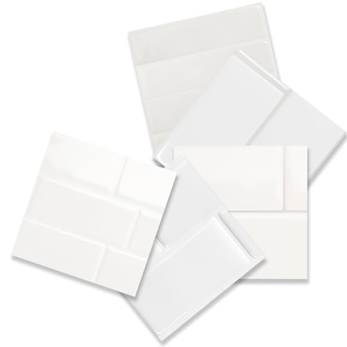 SMART TILES Peel and Stick Backsplash - 4 Sheets of 11.56\" x 8.38\" - 3D Adhesive Peel and Stick Tile Backsplash for Kitchen Bathroom Wall Tile