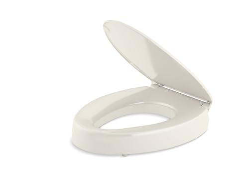 Hyten Elevated Quiet-Close Elongated Toilet Seat Biscuit