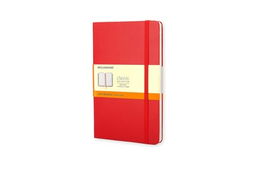 Moleskine Carnet Ligné Grand Format Rouge - Couverture Rigide Classique