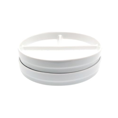 Elk and Friends Modern White Small Divided Baby Plates