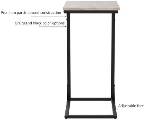 VASAGLE Small C-Shaped End Table