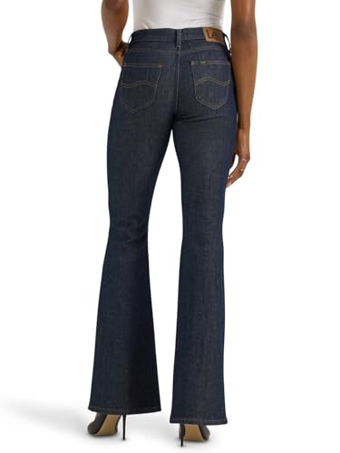 Lee Women's Legendary Mid Rise Flare Jean Indigo Warrior 18