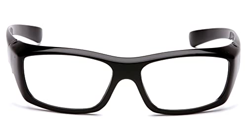 Pyramex Emerge Safety Glasses with Black Frame and Clear Lens