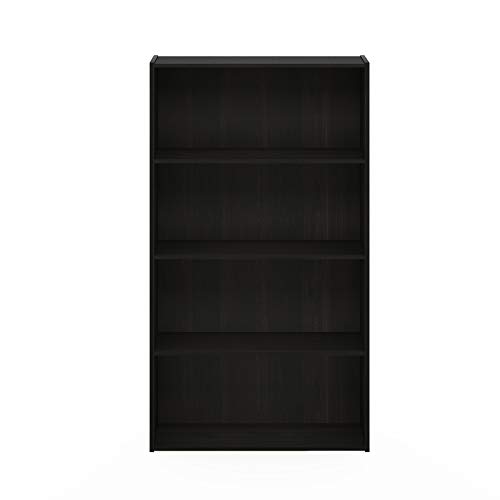 4-Tier Open Shelf Espresso Bookcase