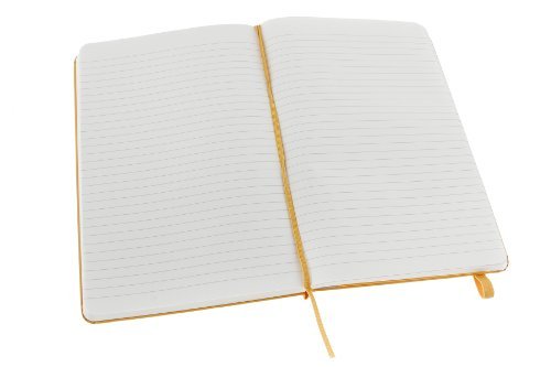 CARNET GD FORMAT LIGNE JAUNE ORANGE COUV RIGIDE