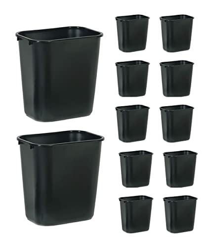 Durable Deskside Wastebasket Black