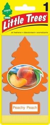 Little Trees Peachy Peach Hanging Tree Air Freshener for Car and Home - Singles 24 pack