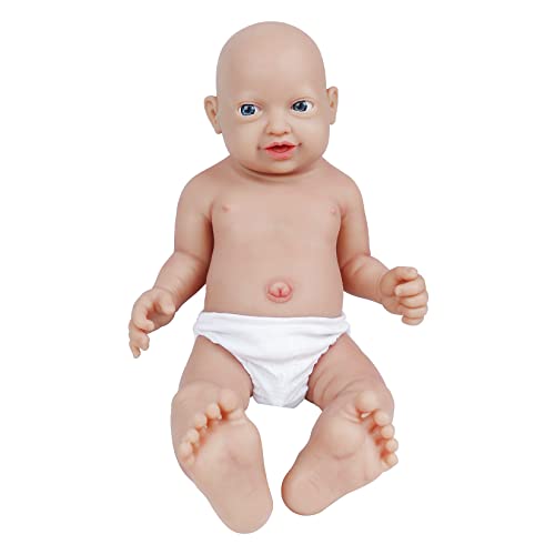 Vollence 12 inch Full Silicone Baby Dolls Realisitc Not Vinyl Dolls Lifelike Reborn Silicone Dolls Realistic Full Silicone Baby Child Gifts Children's Gifts - Girl