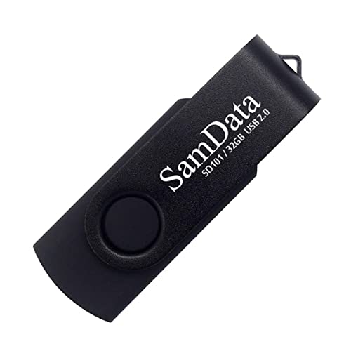 SamData 32GB USB Flash Drives 2 Pack 32GB Thumb Drives Memory Stick Jump Drive with LED Light for Storage and Backup (2 Pack Black)