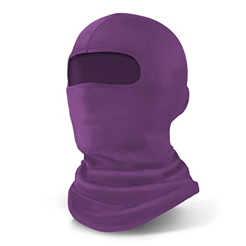 YESLIFE Purple Ski Mask Face Mask for Men and Women Skiing Snowboarding Motorcycle UV Protection & Wind Protection Hat