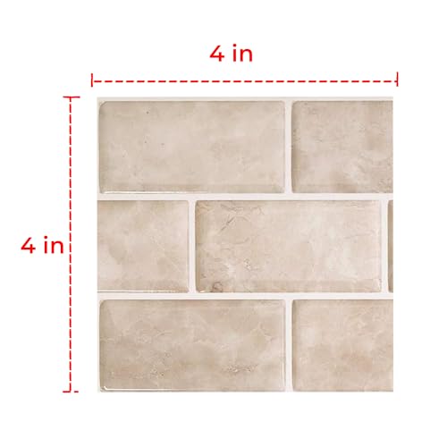 SMART TILES Peel and Stick Backsplash - 3D Adhesive Peel and Stick Tile Backsplash for Kitchen Bathroom Wall Tile Sample