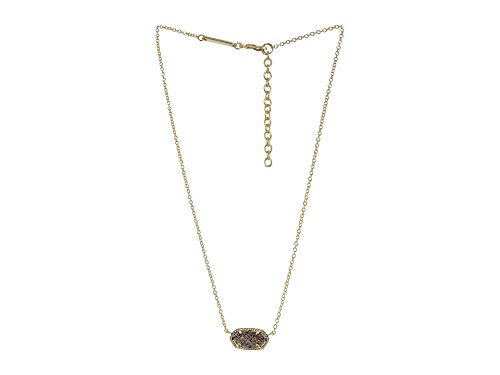 Kendra Scott Elisa Gunmetal Drusy Pendant