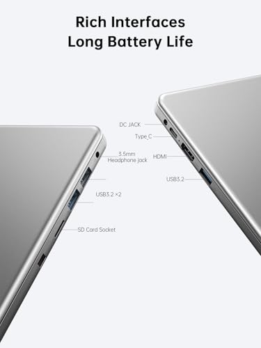 KAIGERR Laptop 2024 Newest Gaming Laptop Computer with Intel N150 Processor(Up to 3.6GHz) 16GB DDR4 512GB SSD Windows 11 Laptop 15.6\" IPS 1080P Metal Shell USB3.2 Long Battery Life