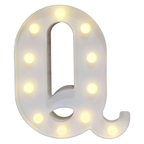 LED Marquee Letter Lights Sign Light Up Alphabet Letter for Home Party Wedding Decoration Q