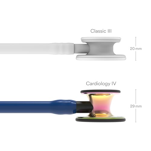 3M? Littmann? Cardiology IV? Diagnostic Stethoscope High Polish Smoke-Finish Chestpiece Black Tube Black Stem and Black Headset 27 inch 6232