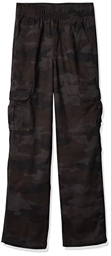 The Children's Place Mens Uniform Pull-On Chino Cargo Pants (Little Kids/Big Kids) Night Camo 4 Slim (Little Kids) One Size