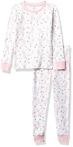 HonestBaby Baby Girls 2-piece Sleepwear Pjs 100% Organic Cotton For Infant And Toddler Unisex Pajama Set Tutu Cute 4T US