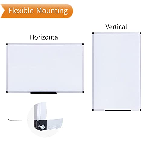 VIZ-PRO Magnetic Whiteboard/Dry Erase Board 48 X 24 Inches Includes 1 Eraser & 2 Markers & 4 Magnets