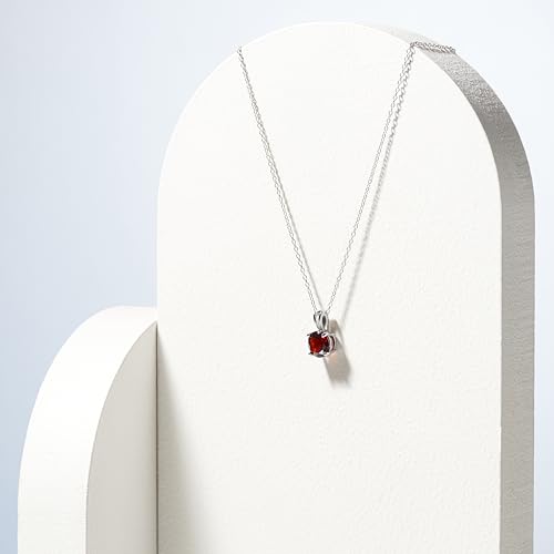 Amazon Essentials Sterling Silver Garnet Necklace, 30% Off