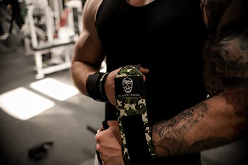 Weightlifting Wrist Wraps (Competition Grade) 18\" Professional Quality Wrist Support with Heavy Duty Thumb Loop - Best Wrap for Powerlifting Strength Training Bodybuilding