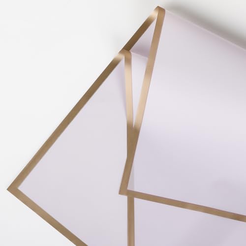 NESCCI 20 Sheet Flower Wrapping Paper - Waterproof Floral Bouquet Wrapping Paper Florist Supplies Packaging Paper for Wedding Birthday Gift DIY (Lavender)