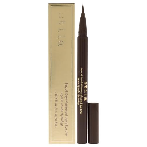 stila Stay All Day Waterproof Liquid Eyeliner - Dark Brown | Smudge-Proof, Precise & Long-Lasting
