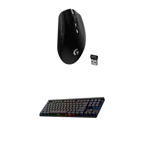 Logitech G305 Lightspeed Wireless Gaming Mouse + G515 TKL Wireless Gaming Keyboard (Tactile) Bundle: Black