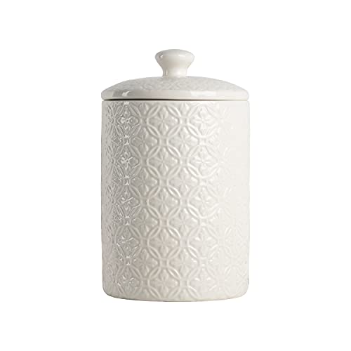 10 Strawberry Street CAN-HMPTN-WHT Kitchen Canister Set 3 Piece Hampton White