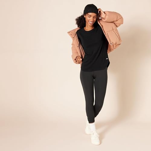 Amazon Essentials Women's Standard Studio Relaxed-Fit Crewneck T-Shirt Black Small - Amazon Vine