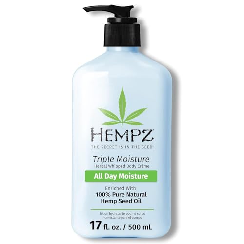 HEMPZ Body Lotion - Triple Moisture - Grapefruit and Sparkling Peach - Daily Moisturizing Cream - 17oz