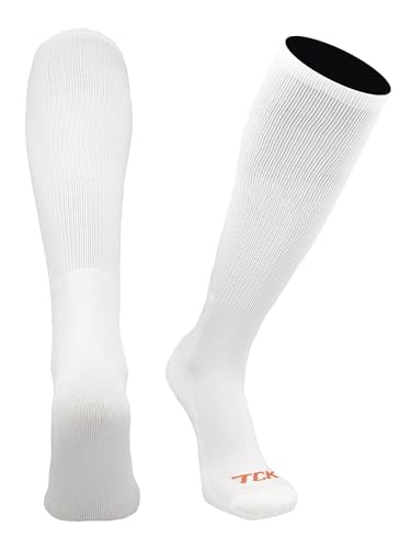 TCK Prosport XS Polypro Athletic Over-the-Calf Tube Socks | White Toe