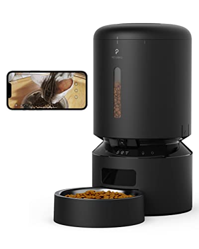 PETLIBRO Automatic Cat Feeder with Camera 1080P HD Video with Night Vision 5G WiFi Pet Feeder with 2-Way Audio Low Food & Blockage Sensor Motion & Sound Alerts for Cats & Dogs