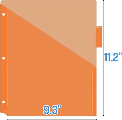 Forvencer 10 Pack Dividers with Pockets 5 Tab Dividers for 3 Ring Binder with Pockets Subject Dividers with Pockets Premium Quality Notebook Dividers with Pockets Vibrant Color 2 Set