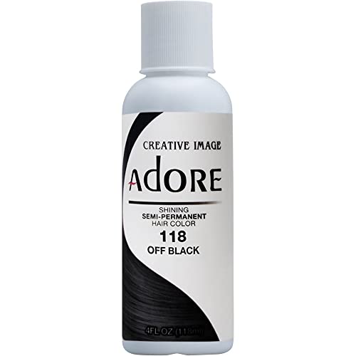 Adore #118 Off Black Semi-Permanent Hair Color