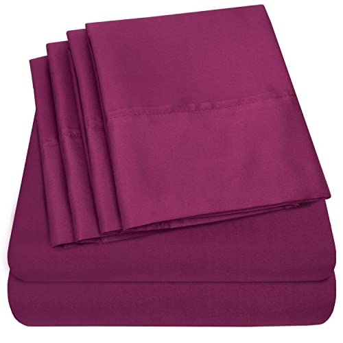 Sweet Home Collection: King Size Sheets Set with Elastic Corners