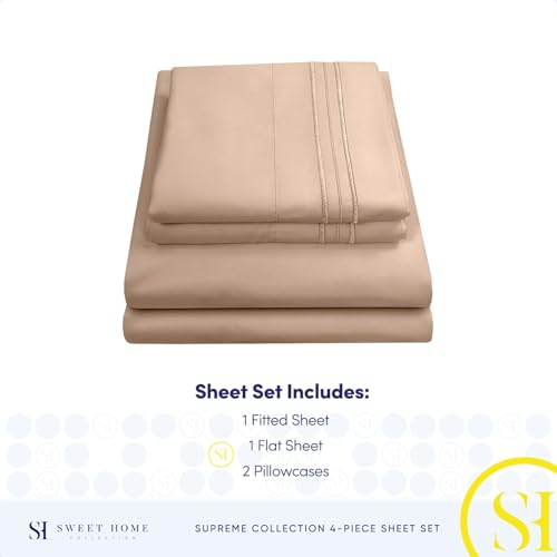 Sweet Home Collection: Soft King Size Sheets Set for Supreme Comfort