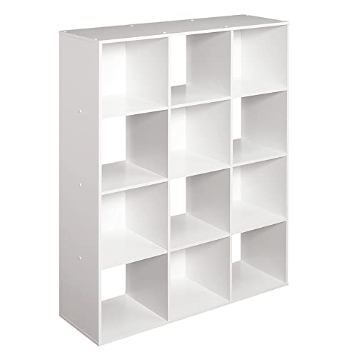 12-Cube White Storage Organizer