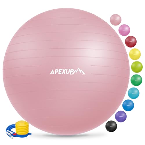 APEXUP Yoga Ball: Anti-Slip Stability for Fitness & Core Workouts