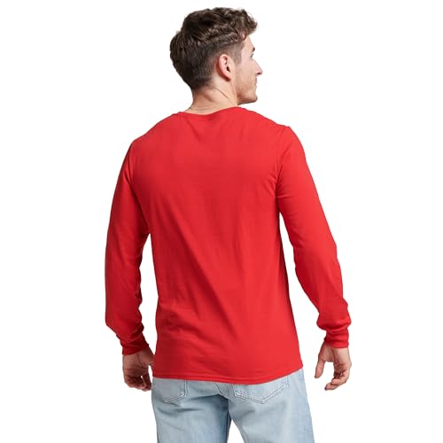 Russell 64LTTM.TRR.2XL Mens Essential Long Sleeve T-Shirt True Red - 2XL