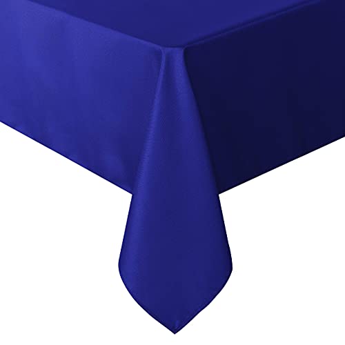 sancua Rectangle Tablecloth - 60 x 84 Inch - Stain and Wrinkle Resistant Washable Polyester Table Cloth Decorative Fabric Table Cover for Dining Table Buffet Parties and Camping Blue