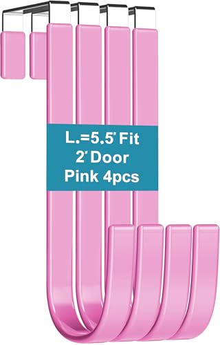 Mars-Rock Over Door Hooks: 4PCS, 5.5" Fit 2" Doors
