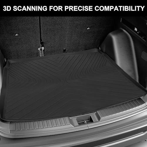 Autocessking Set of 4 PCS Floor Mats for Honda CRV 2024 2023 Honda CR-V Hybrid All Weather Floor Mats with Cargo Liner Full Set (Trunk Mat Upper Deck) Black TEM-1569-MC