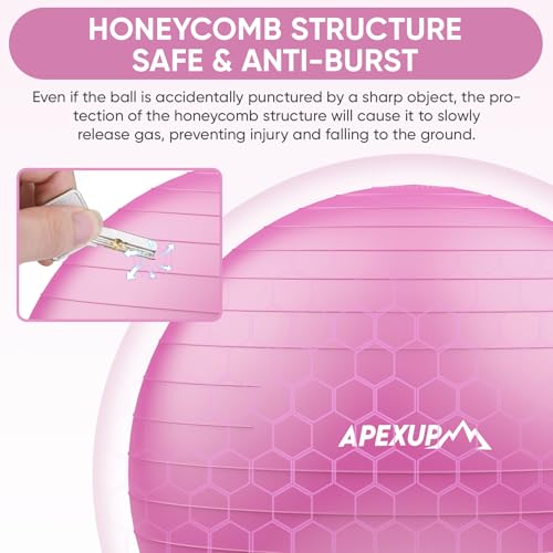 APEXUP Anti Slip Yoga Ball for Fitness & Core Workout