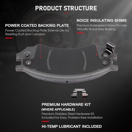 cciyu Professional Ceramic Front Brakes Pads Set fit For 91-92 For Saturn SC 93-02 For Saturn SC1 SC2 91-02 For Saturn SL 91-02 For Saturn SL1 SL2 93-99 For Saturn SW1 93-01 For Saturn SW2