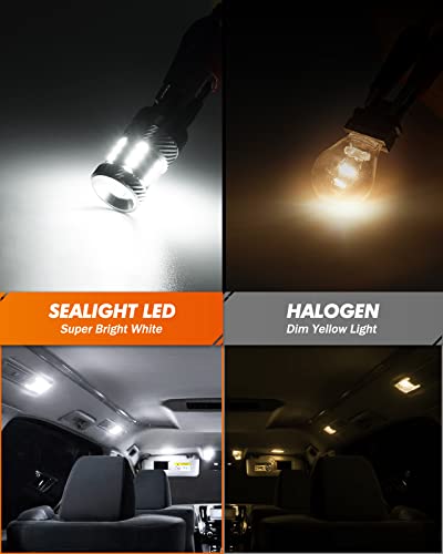 SEALIGHT 921 LED Bulb Reverse Light 912 led bulb F150 LED Bulb W16W LED 904 Bulb T15 Reverse Light LED Bulb Automotive Back Up Light Bulbs 1000% Brighter White 1800LM 6000K Pack of 2
